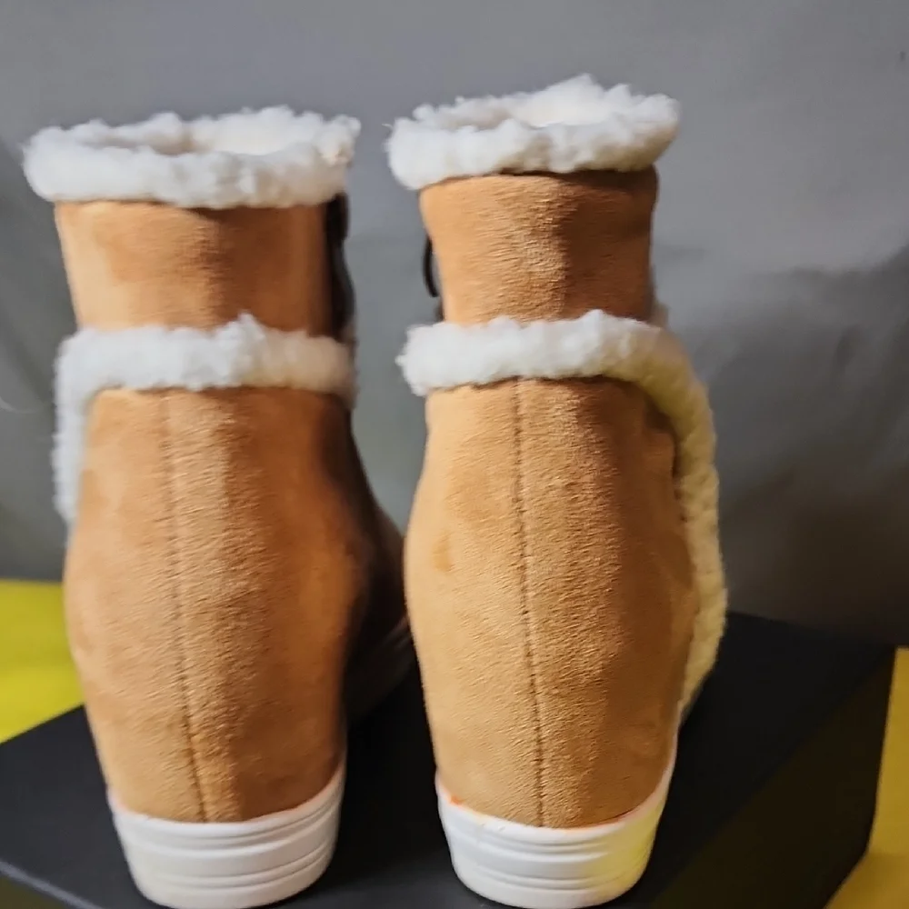 CCOCCI Brown Faux Suede Winter Boots